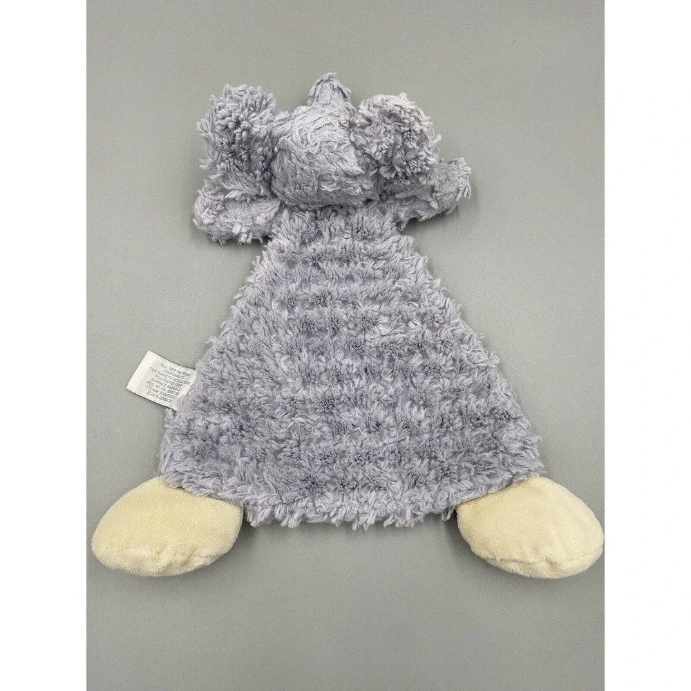 Nat Jules Gray Elephant Lovey Rattle Plush Baby Security Blanket Soft Snuggler